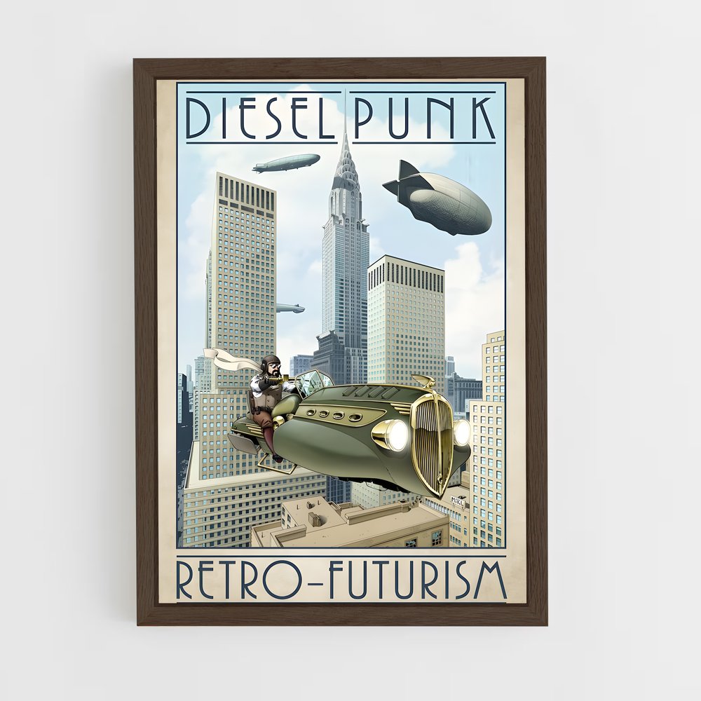 Poster captivant rétro futuriste – affiche Espace rétro (vue 5)
